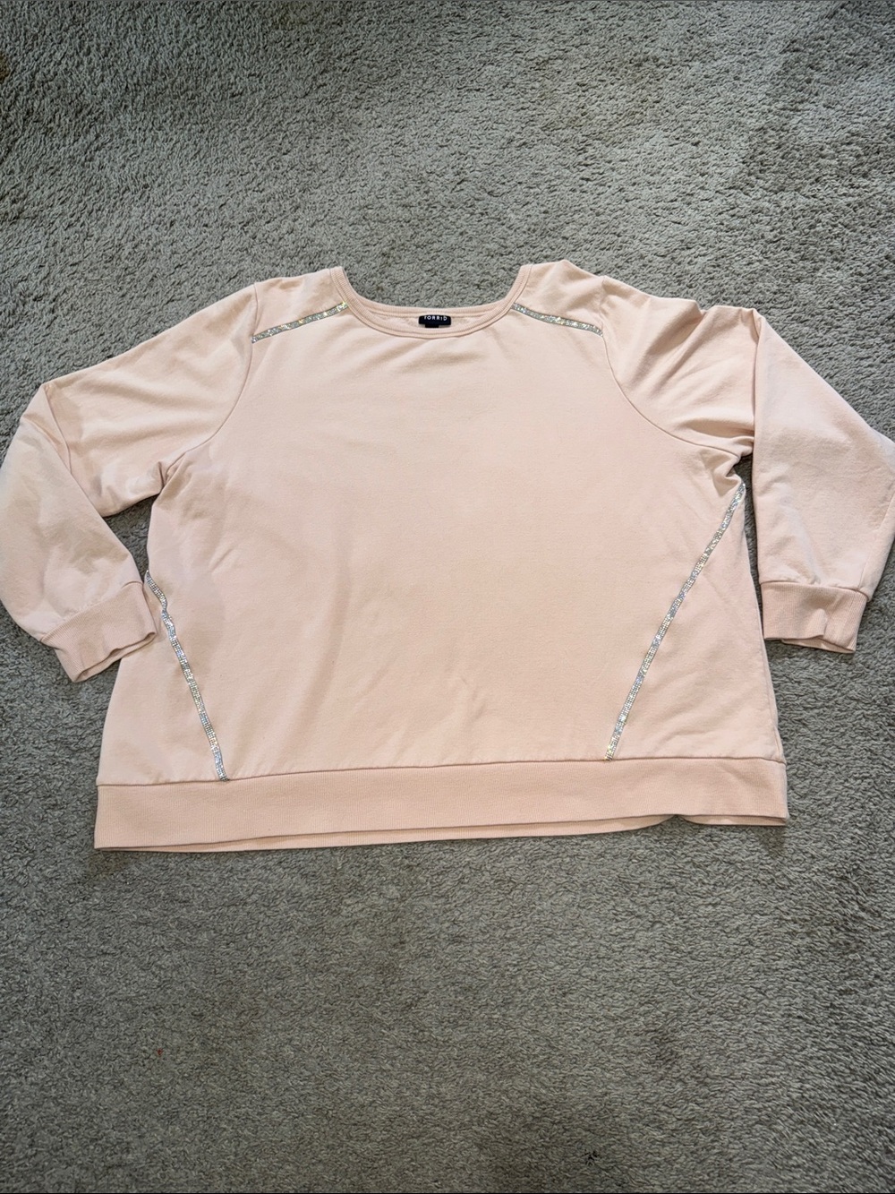 Torrid Light Pink Women'sr Embellished Sweatshirt